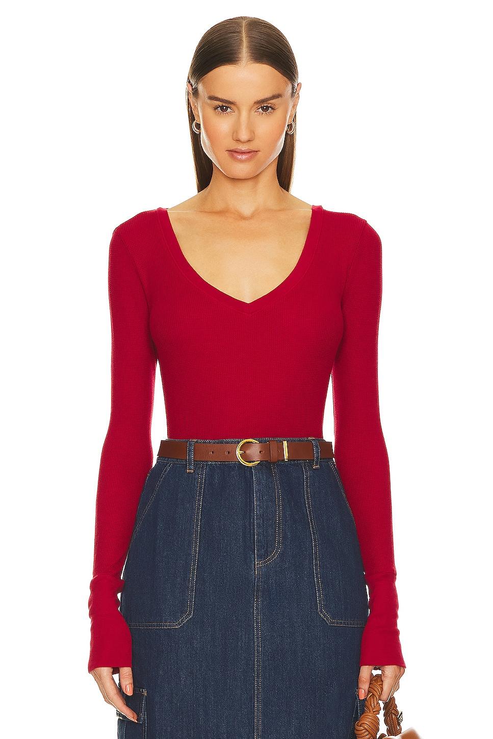 long sleeve scoop neck tee