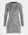 long-sleeve sequined mini dress