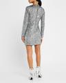 long-sleeve sequined mini dress
