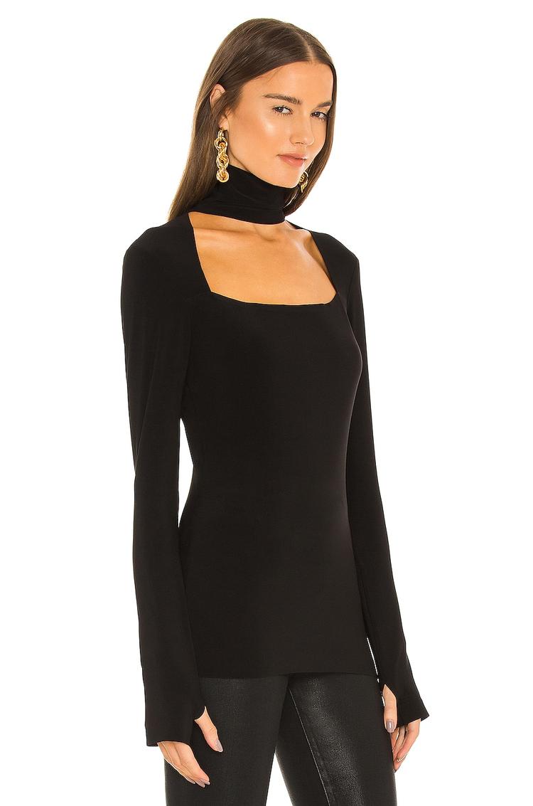 long sleeve sweetheart turtle top