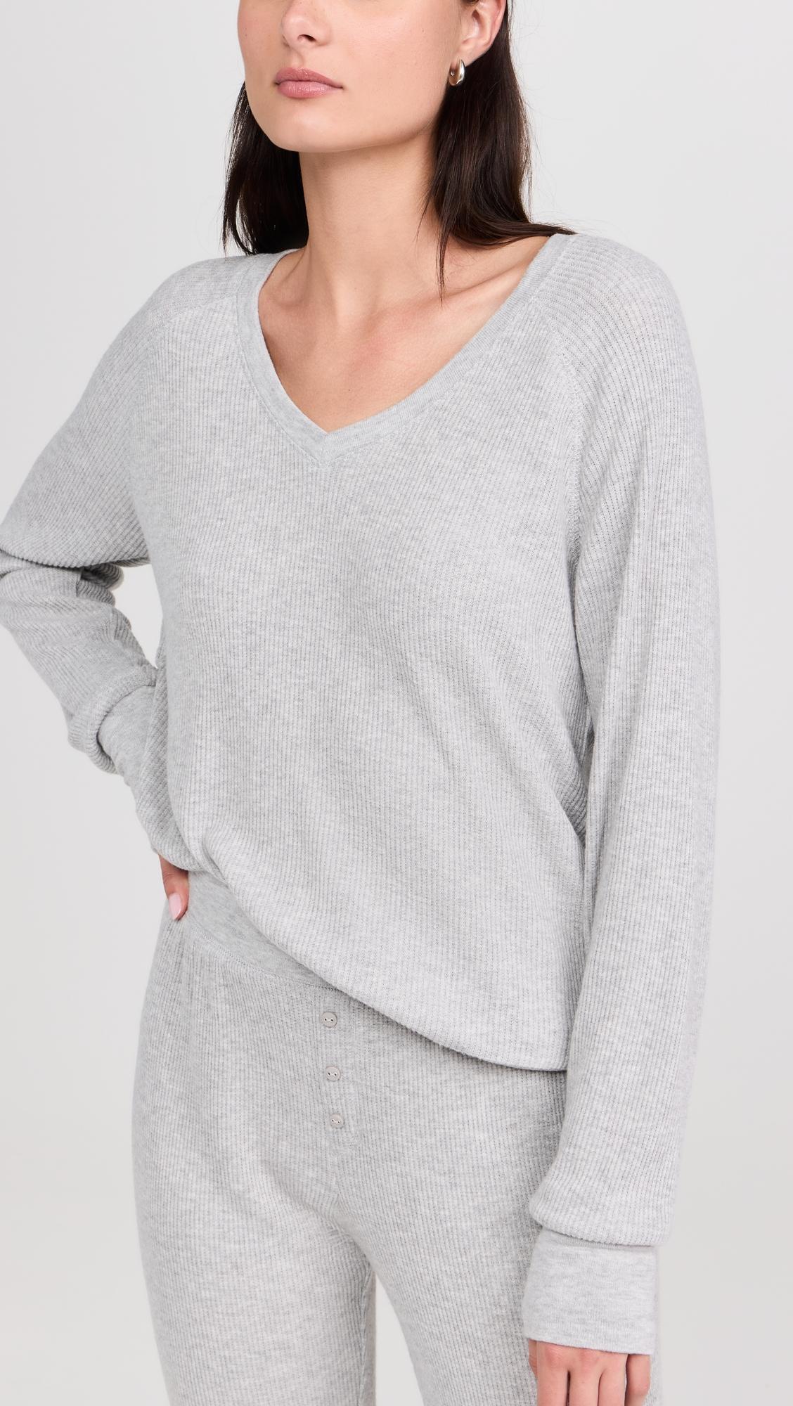 long sleeve textured essentials top