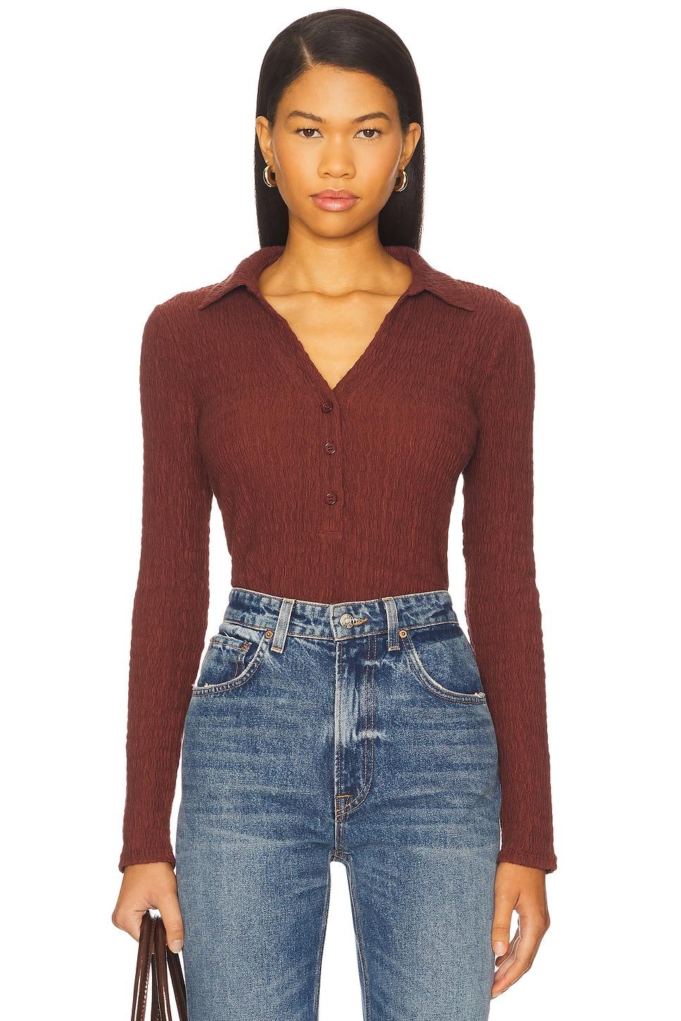 long sleeve textured top