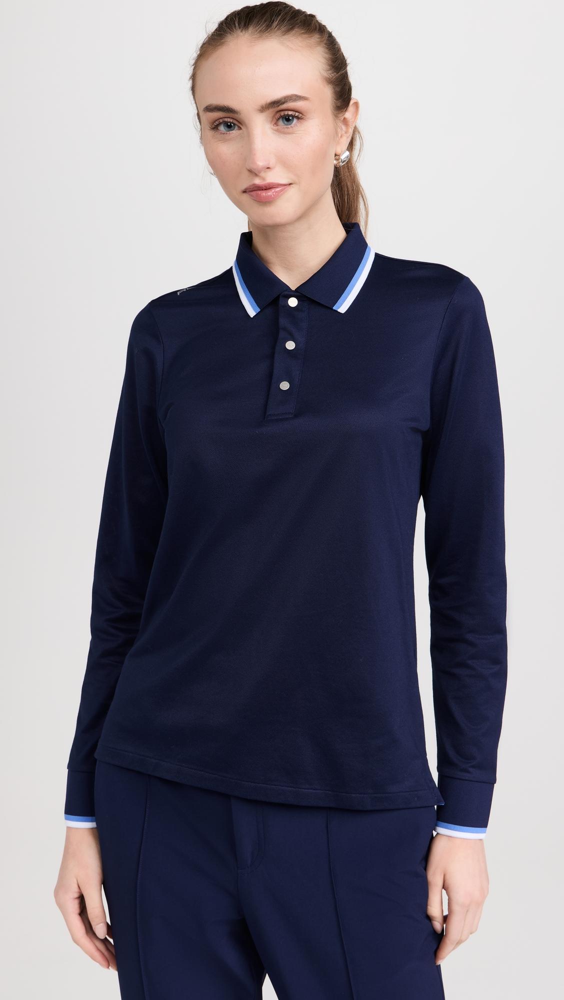 long sleeve tour pique val polo