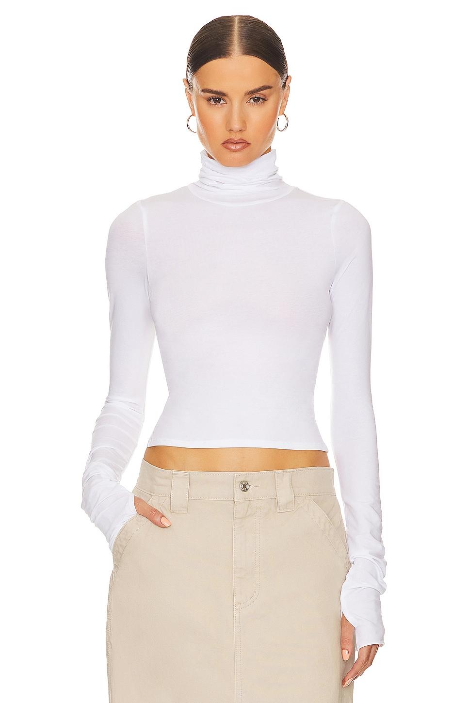 long sleeve turtleneck in 2nd skin jersey