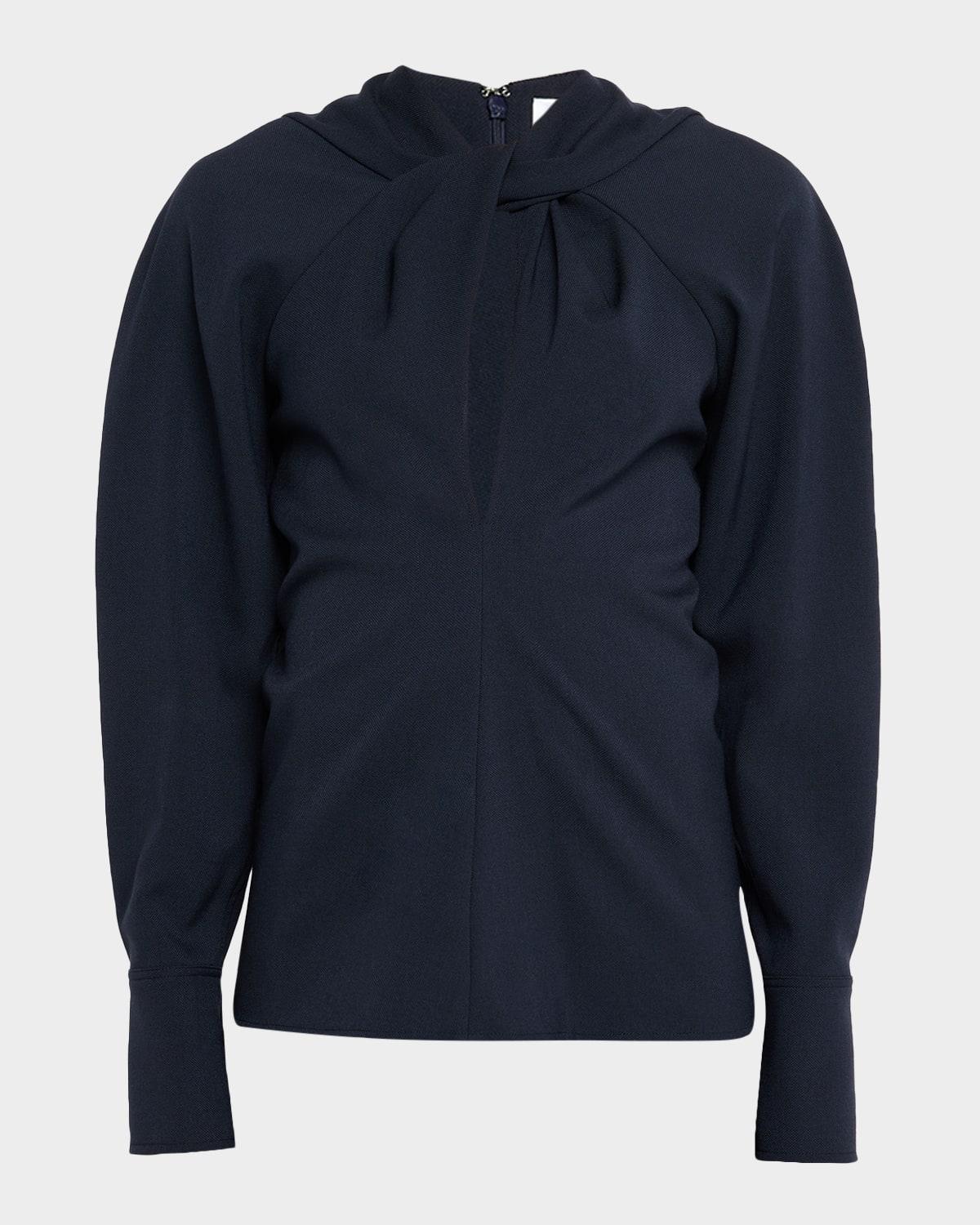 long-sleeve twist detail top