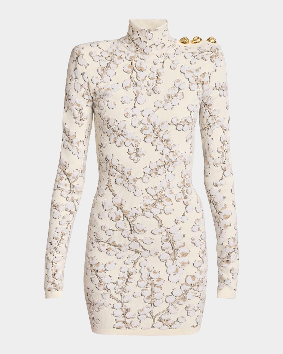 long-sleeve velvet groseille knit mini dress