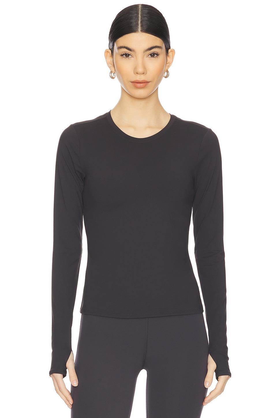 long sleeve waist length top