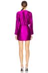 long sleeve wrap mini dress