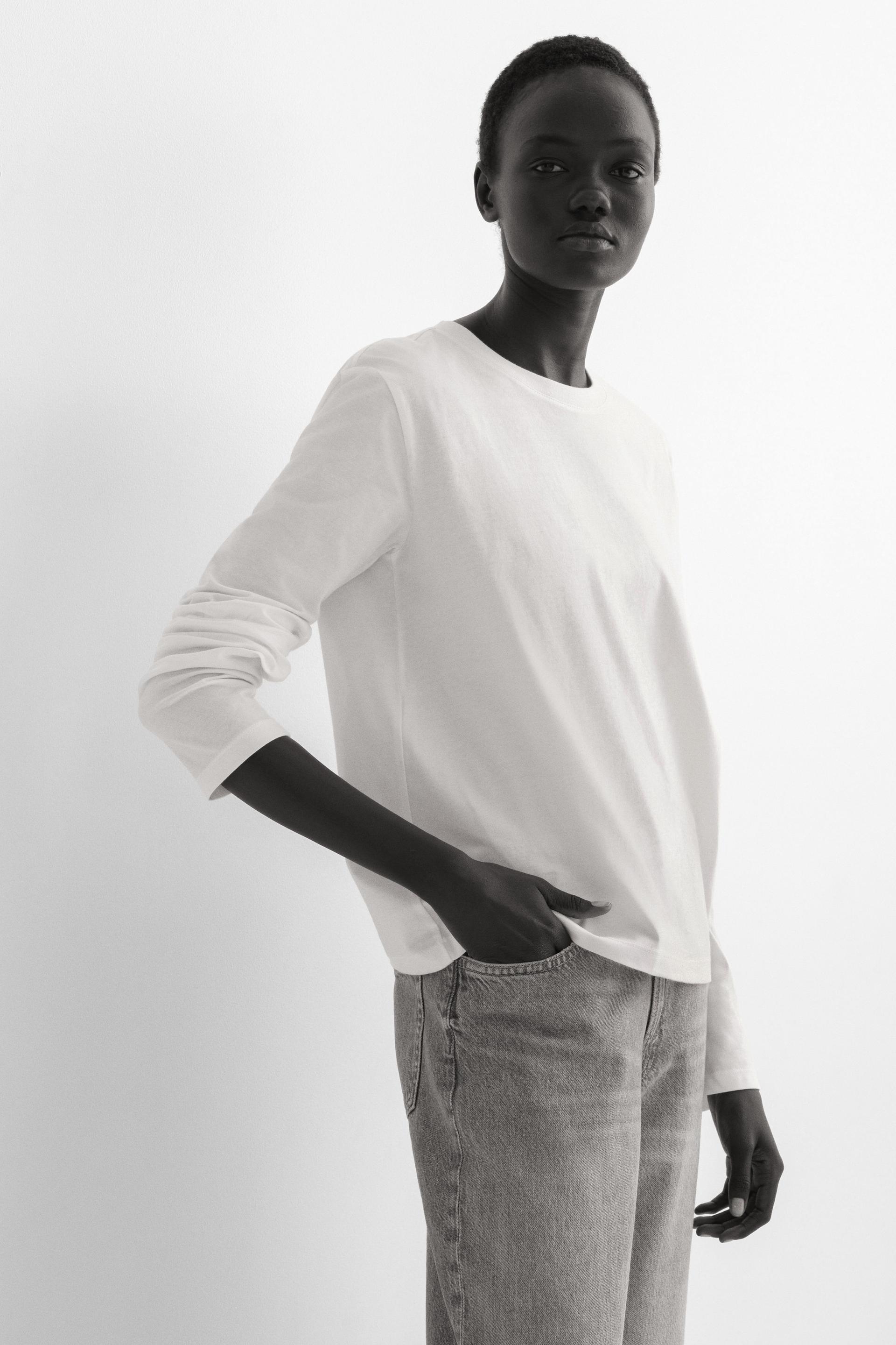 long-sleeved cotton top