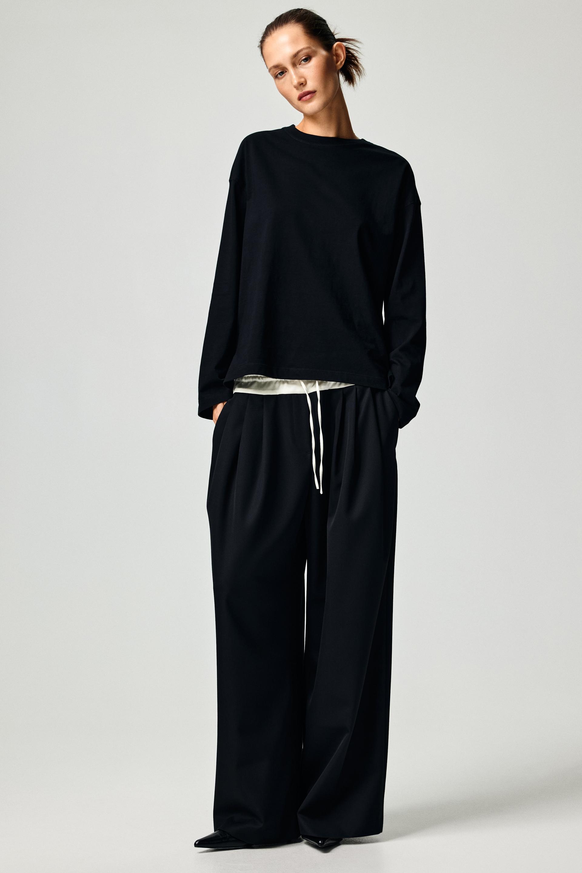 long-sleeved cotton top