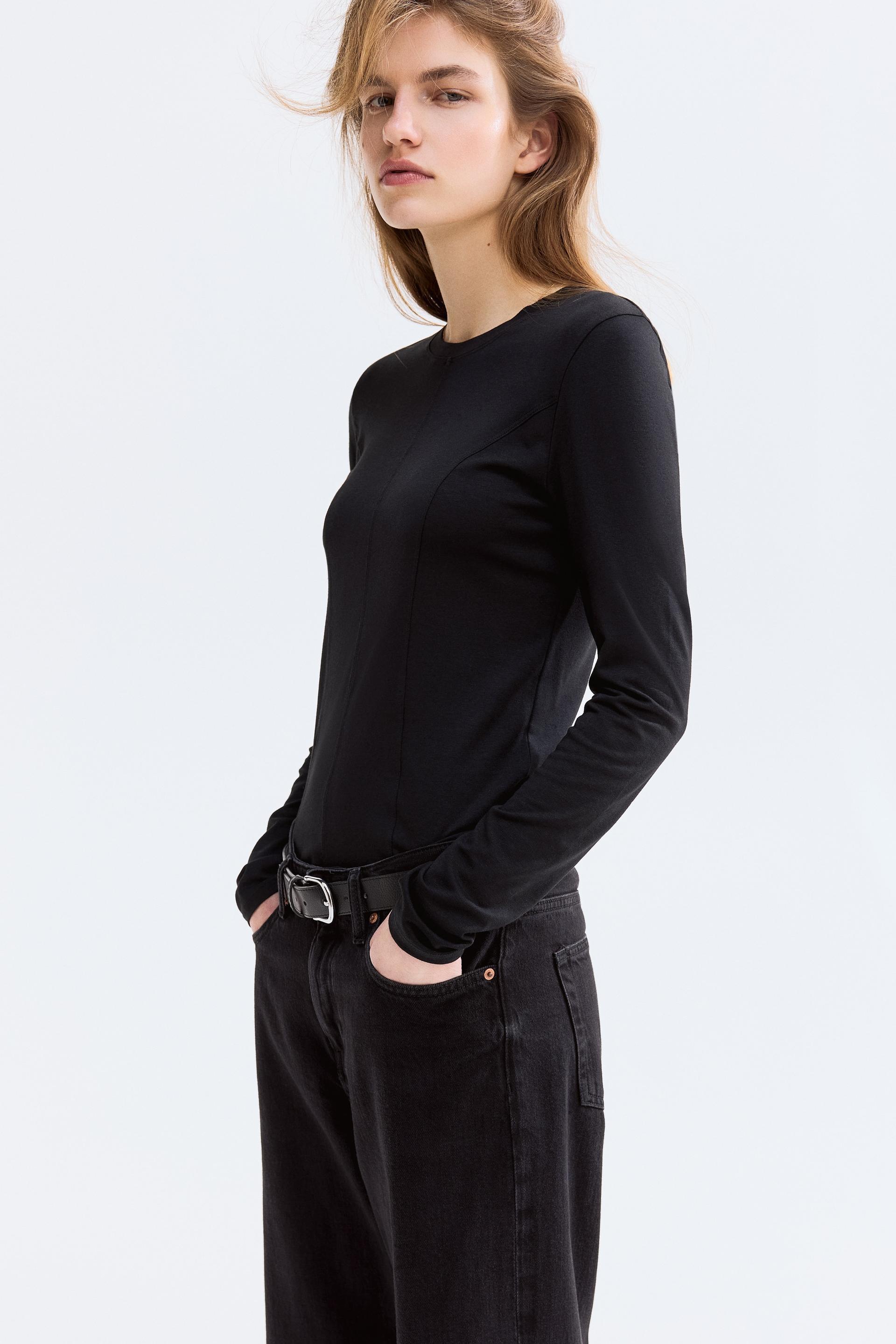 long-sleeved jersey top