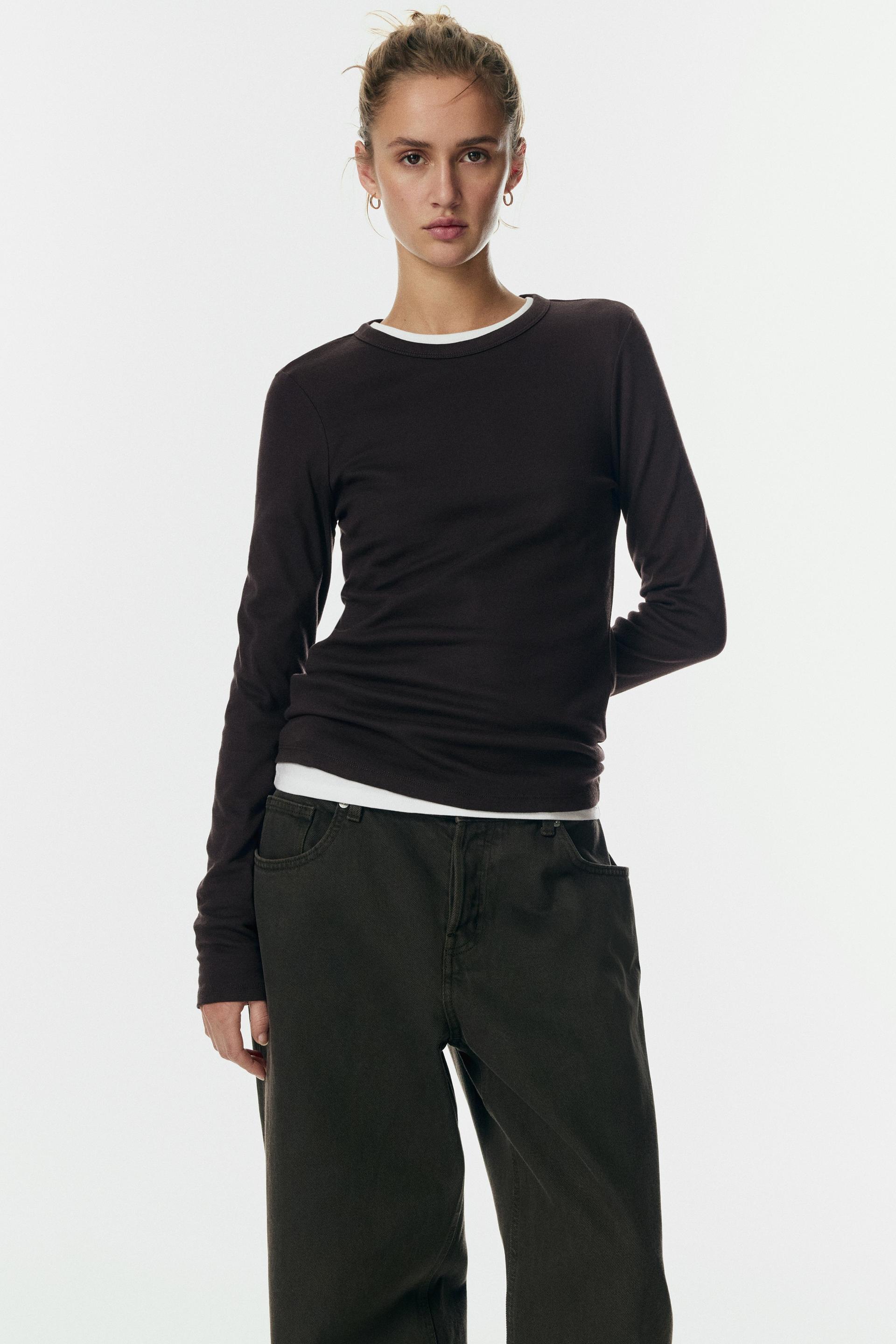 long-sleeved jersey top