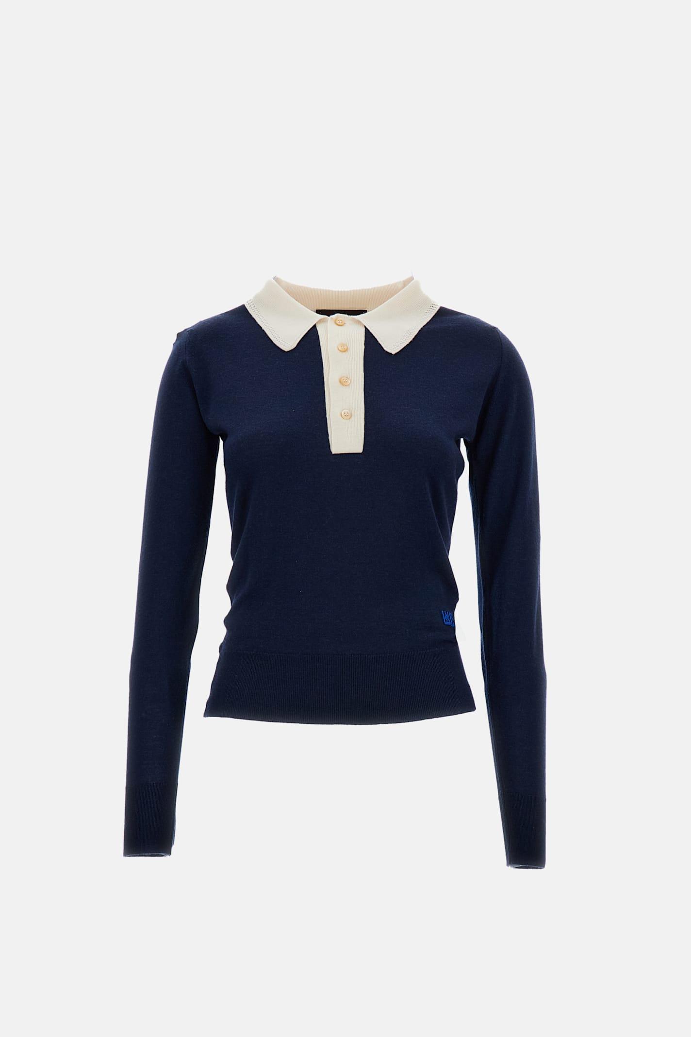 long sleeved polo shirt john smedley for wales bonner