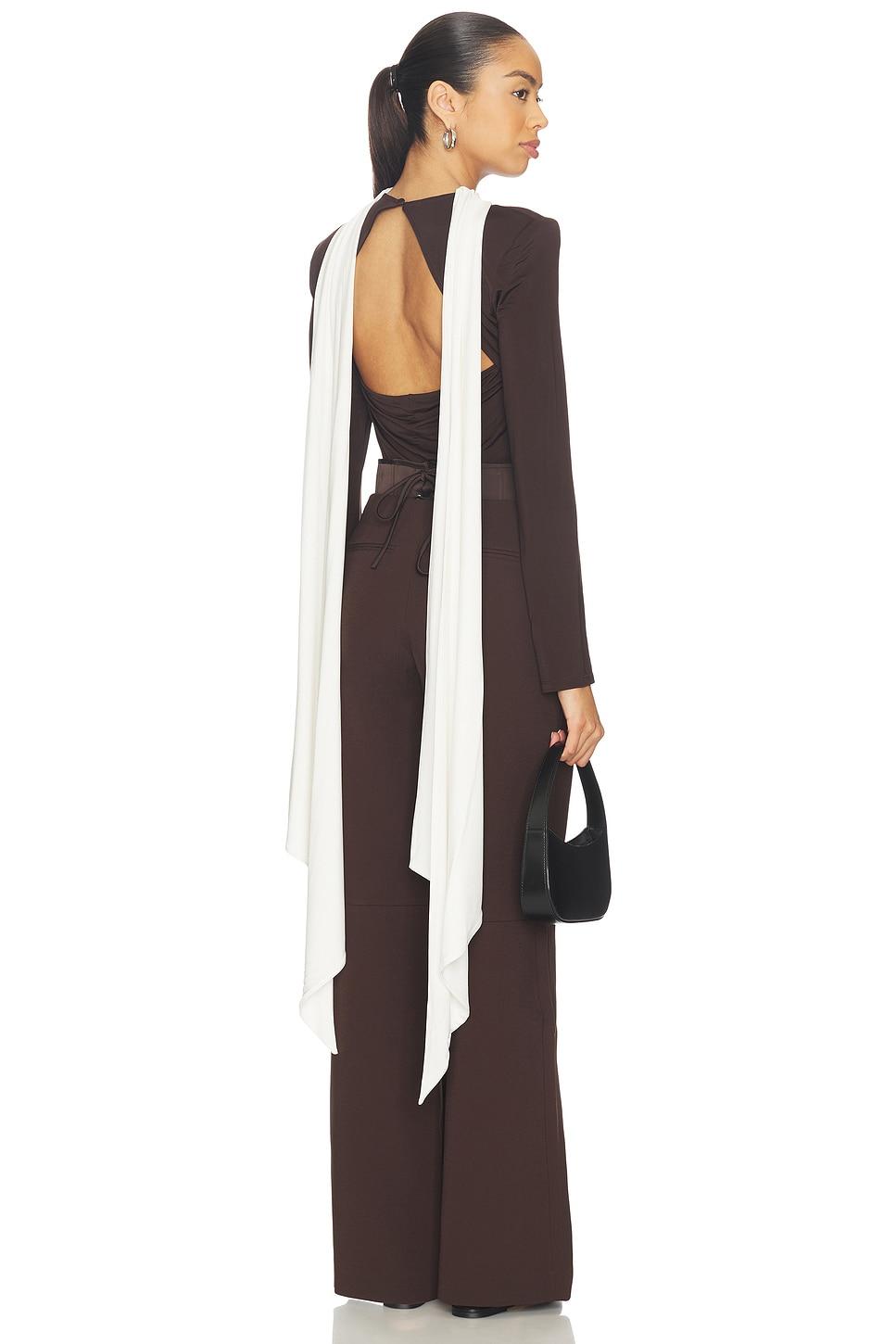 long-sleeved scarf top