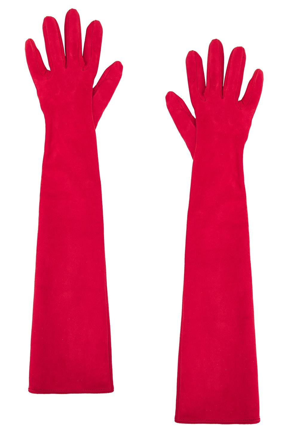 long suede gloves