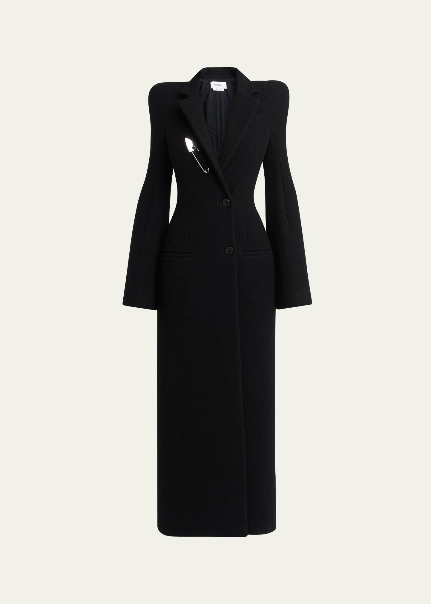 long wrap suiting wool cashmere coat