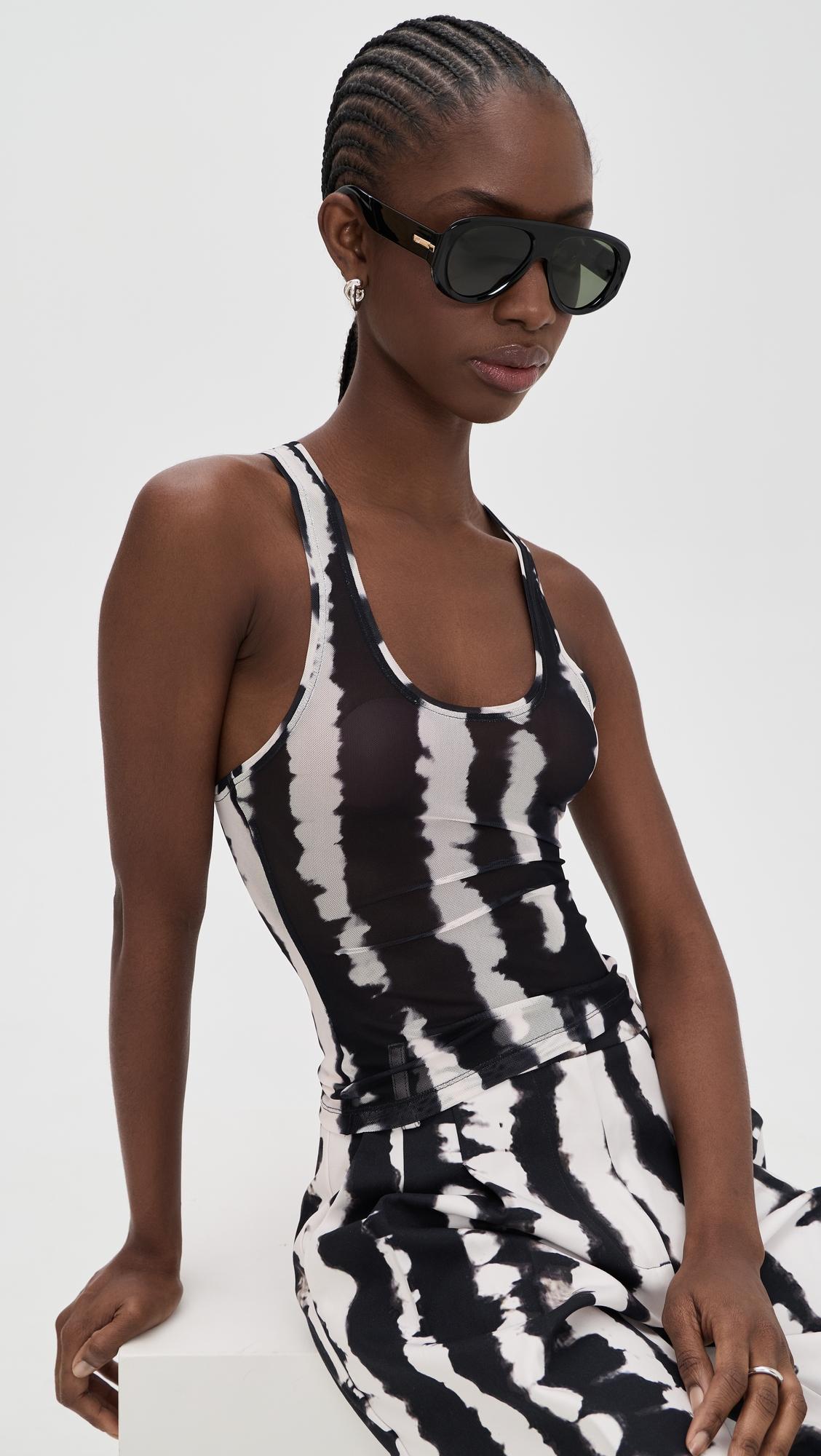 loni tie dye mesh tank