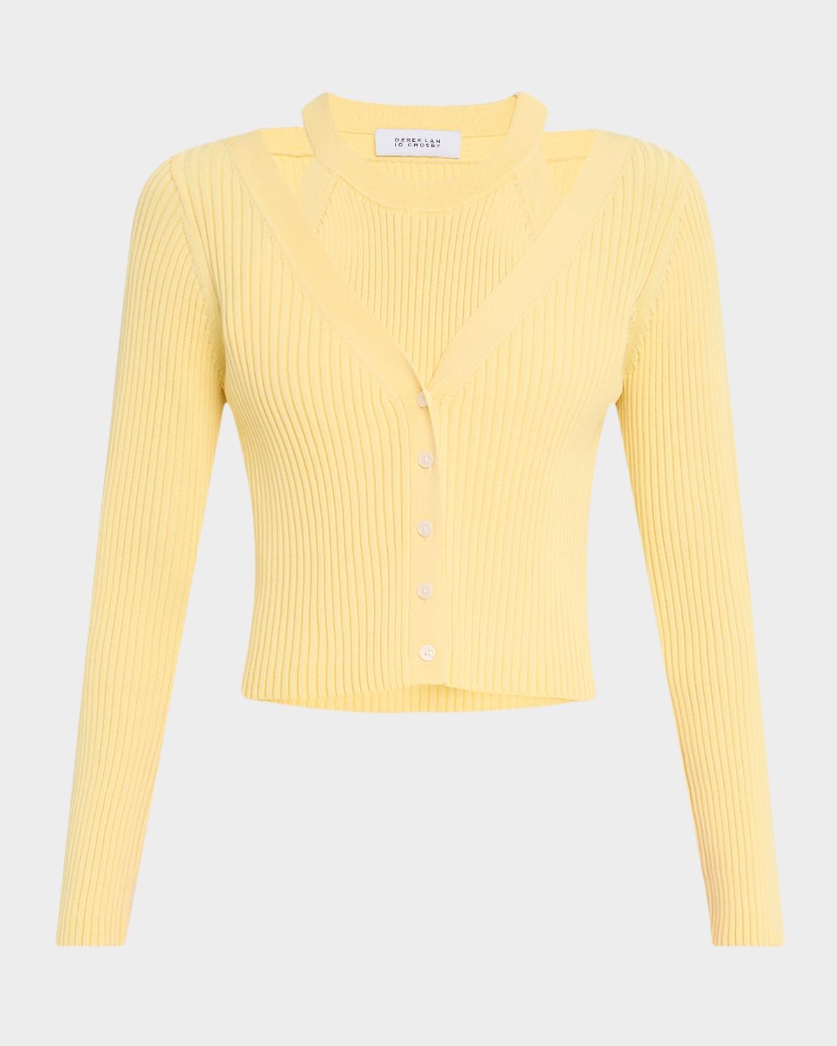 lonnie knit layered cardigan