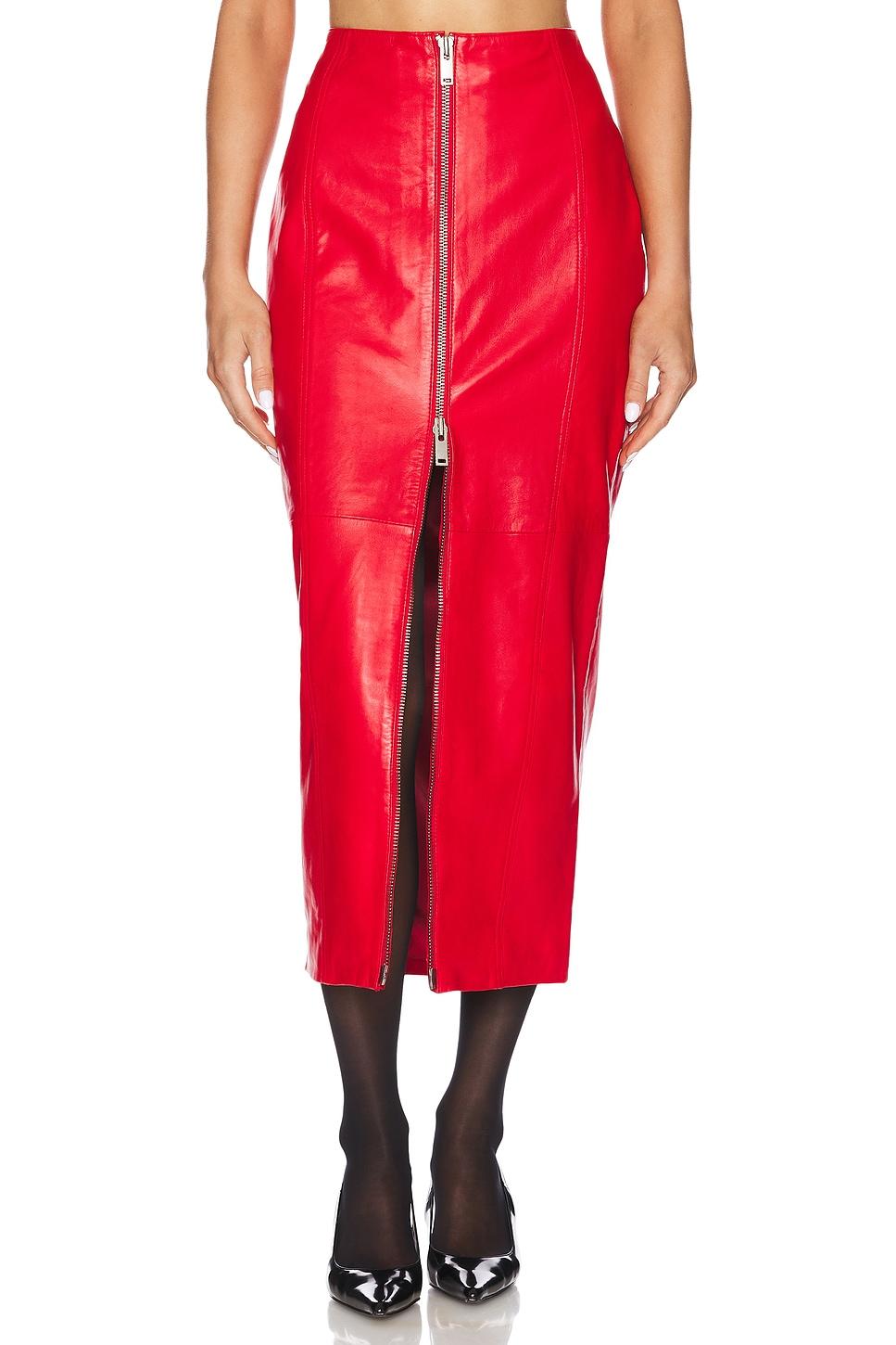 lonny leather skirt