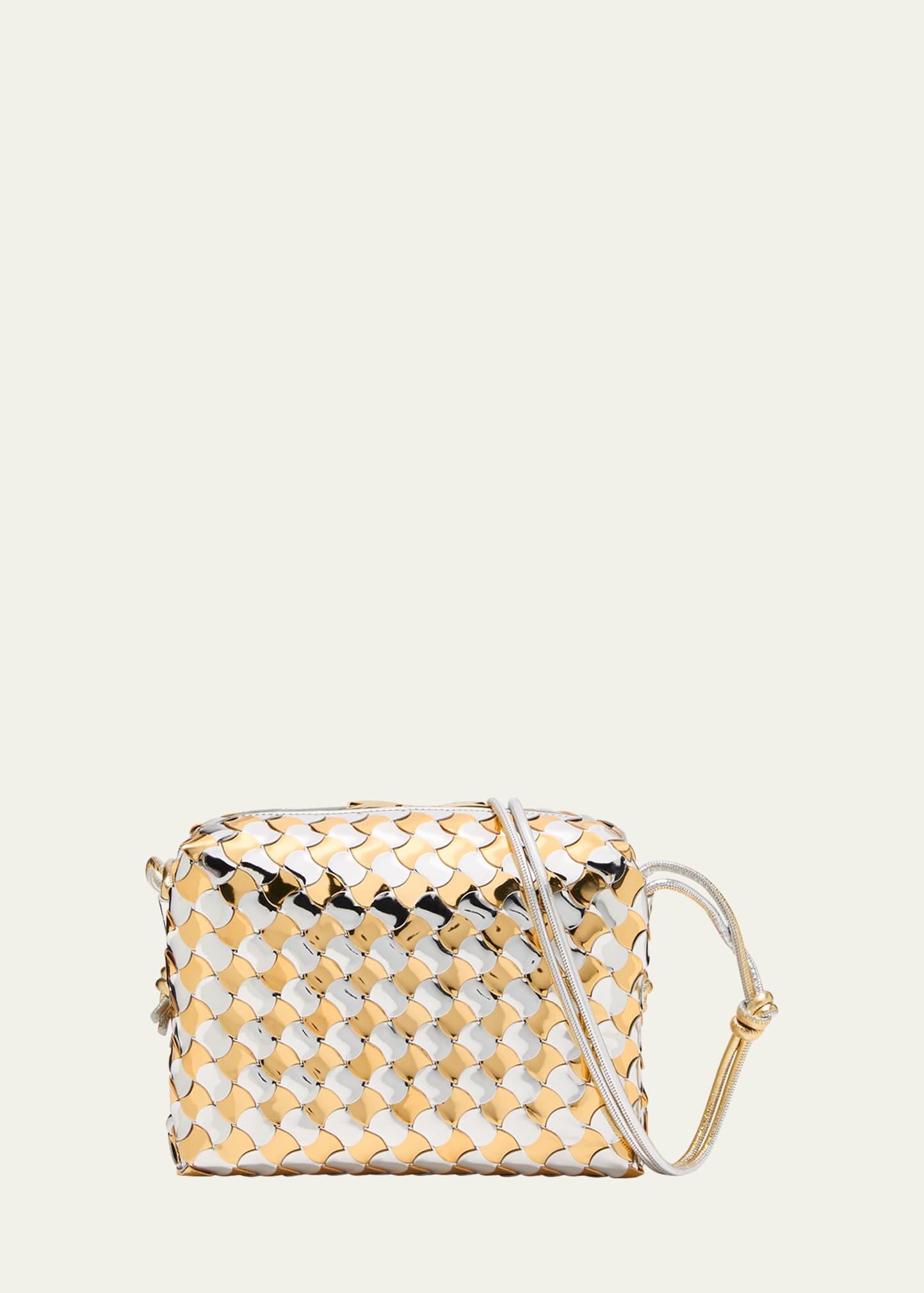 loop small intrecciato metallic crossbody bag