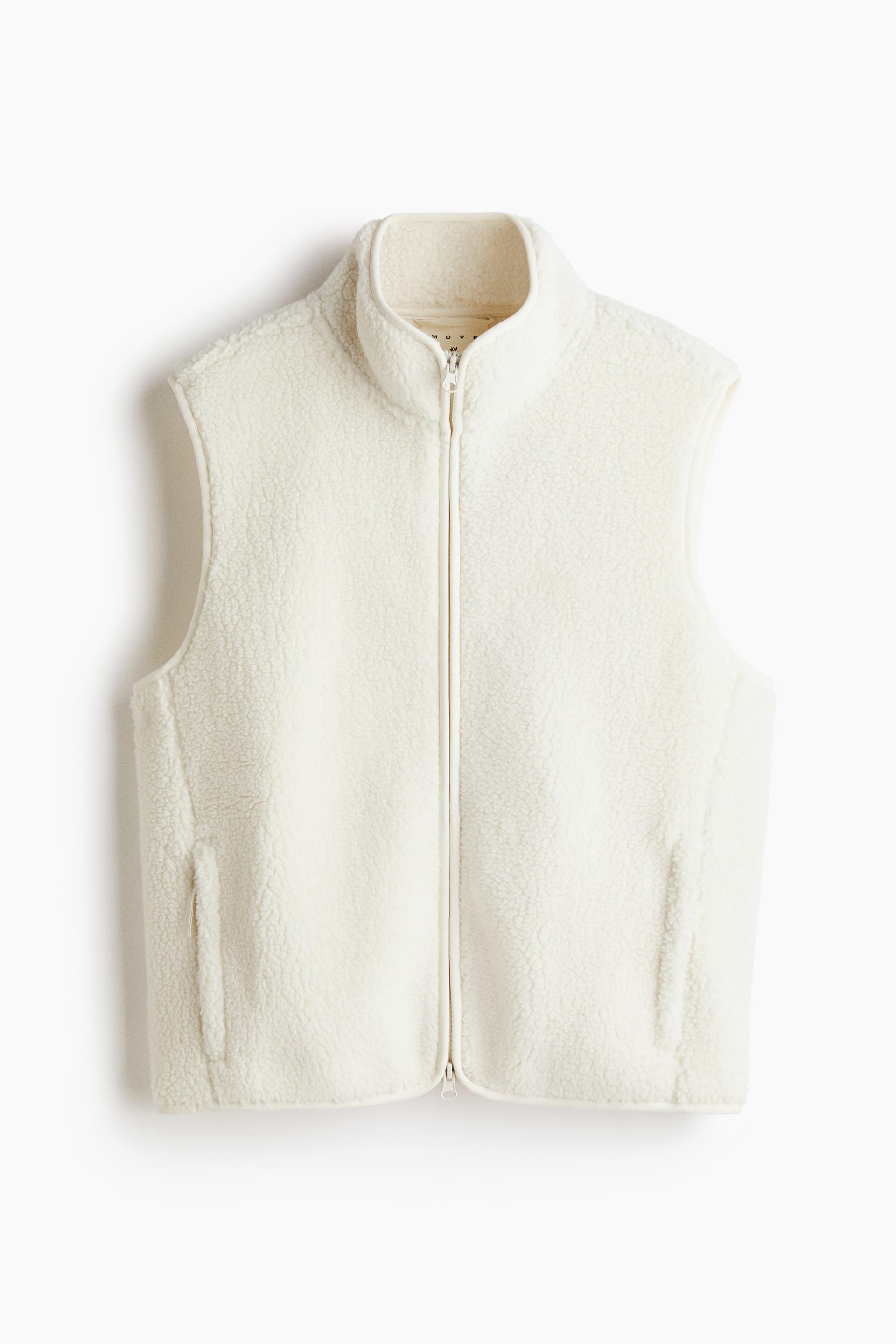 loose-fit teddy fleece sports vest