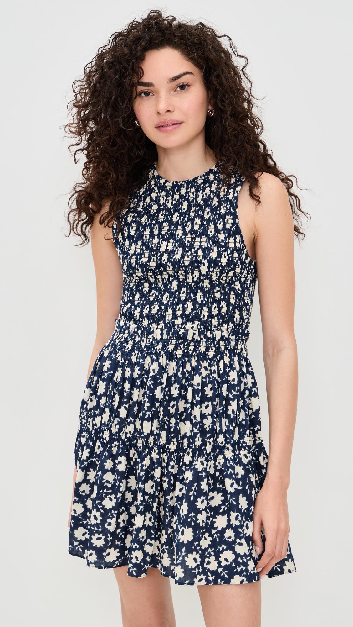 lore smocked mini dress