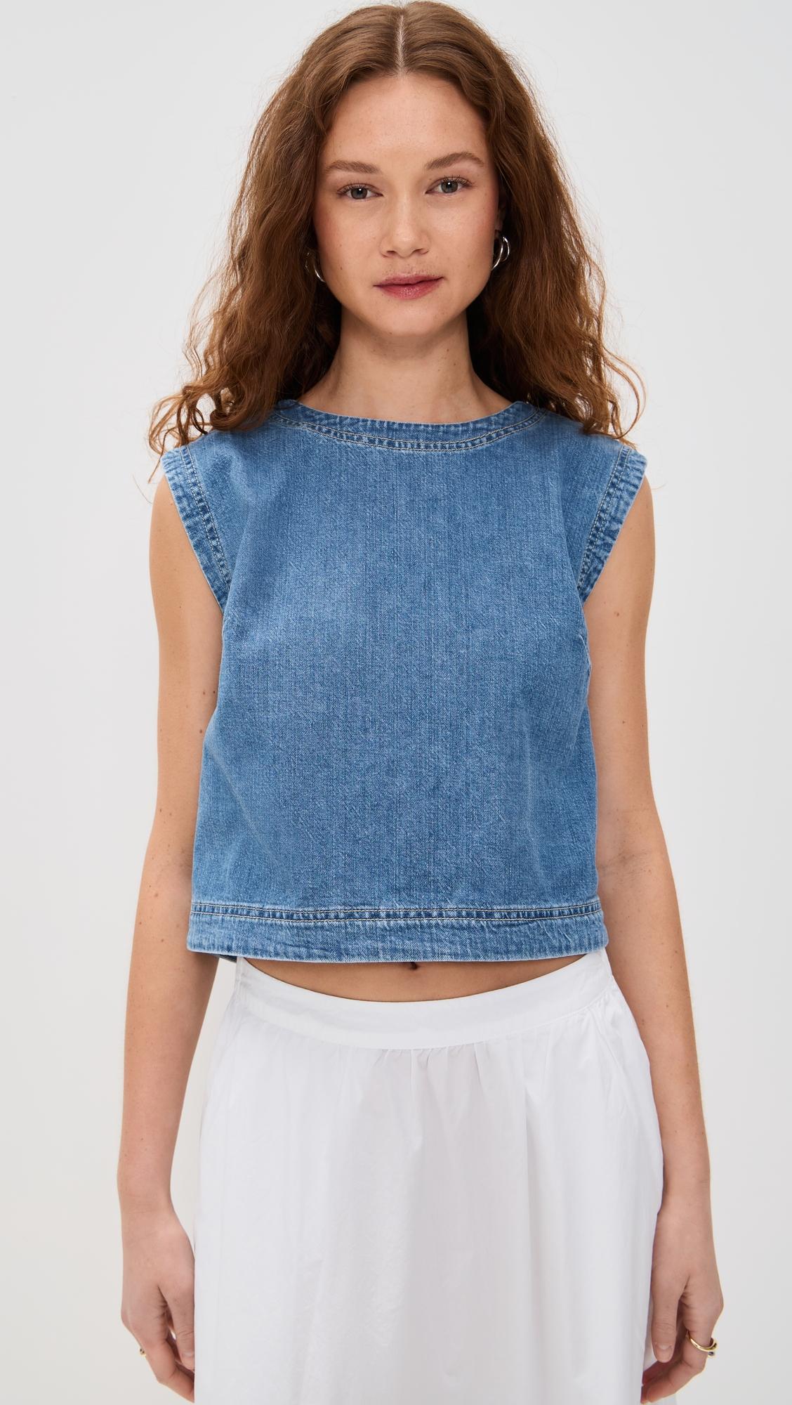 loren denim top