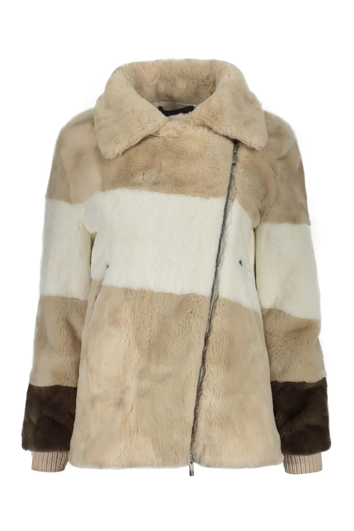 lorena antoniazzi faux fur jacket
