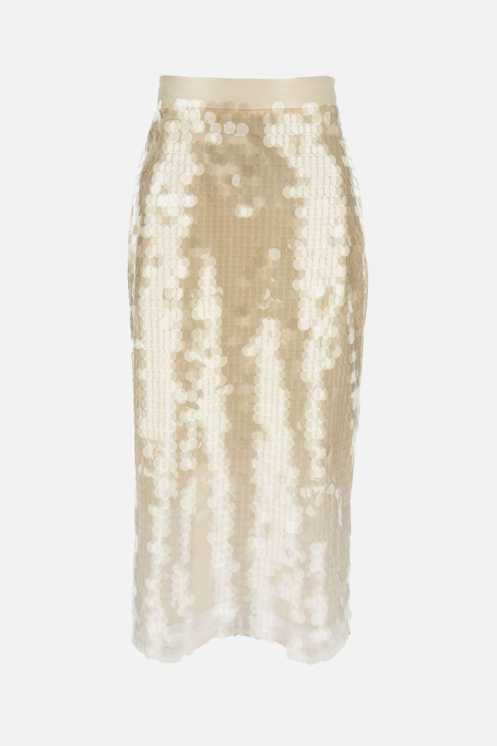 lorena antoniazzi paillettes midi skirt