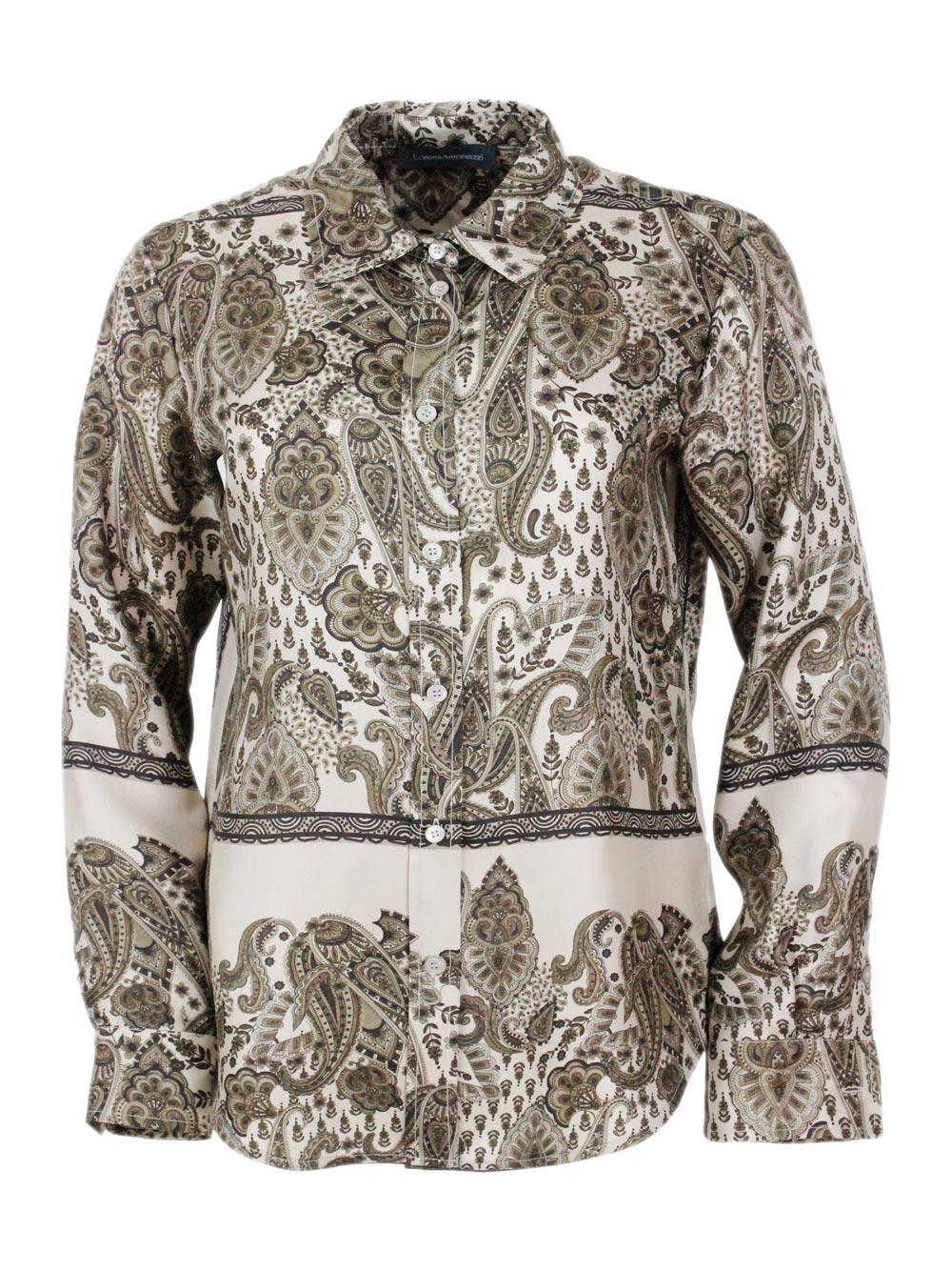lorena antoniazzi shirts brown 100se - women
