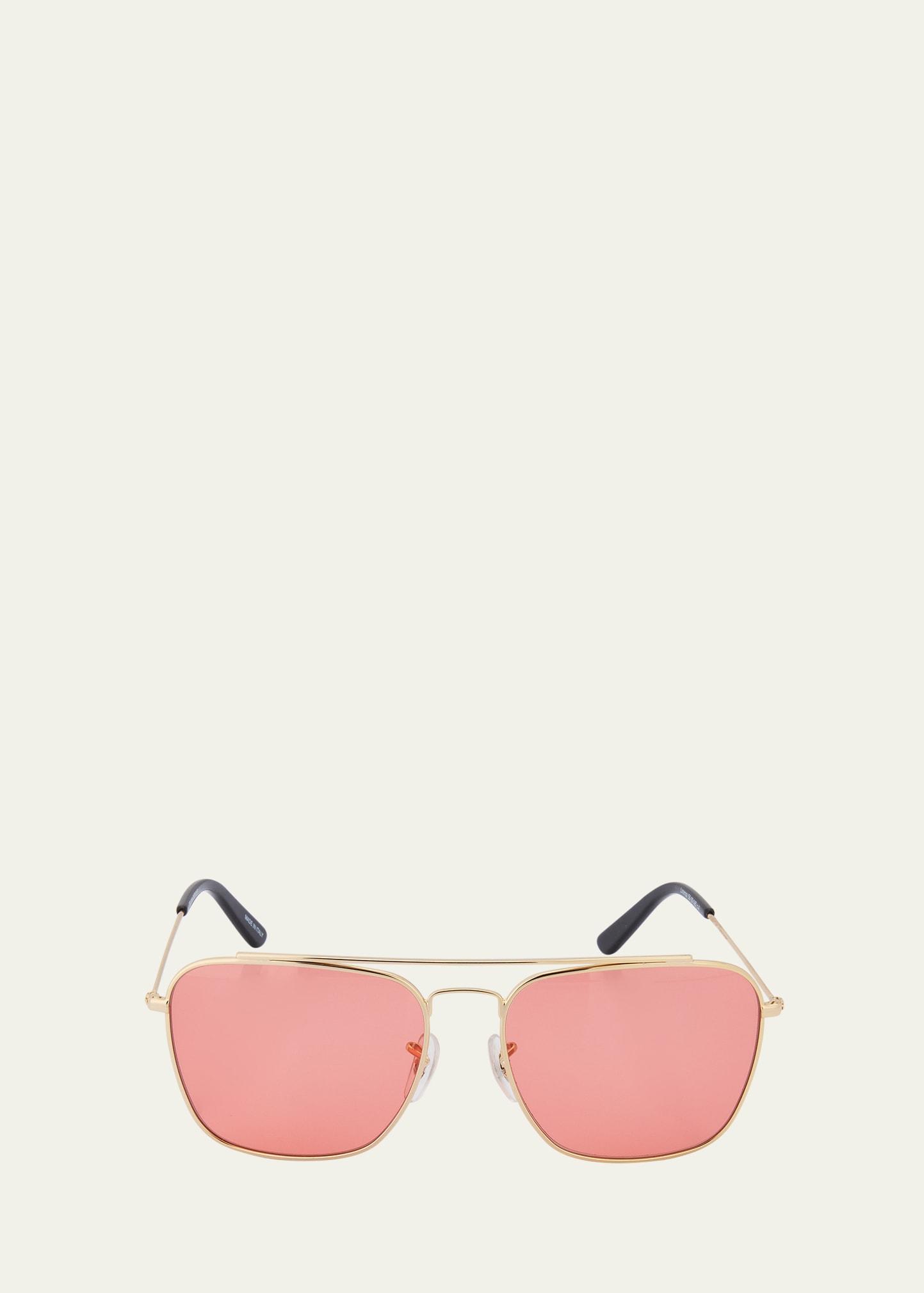 lorenza square metal sunglasses