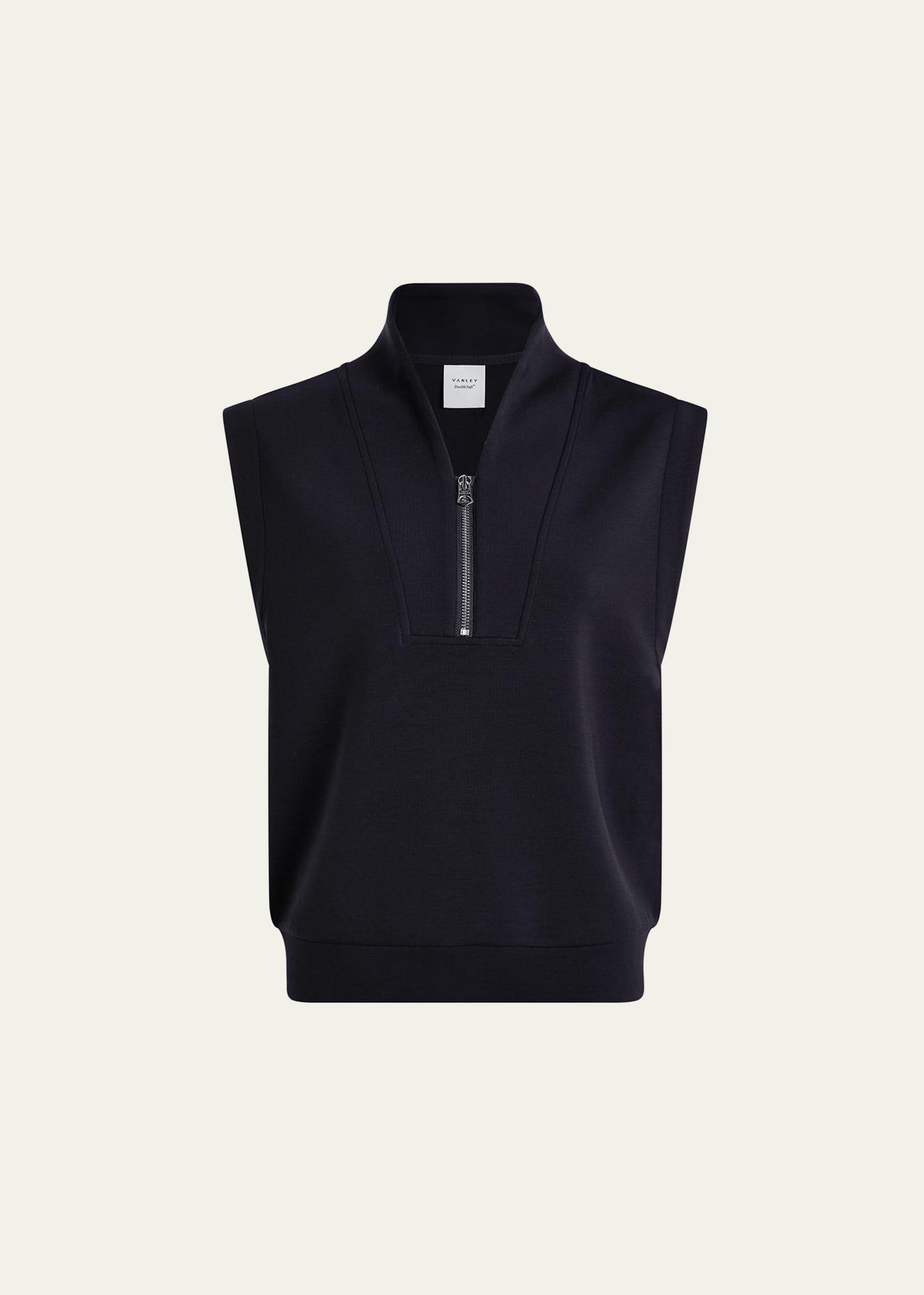 loretta half-zip sleeveless sweatshirt