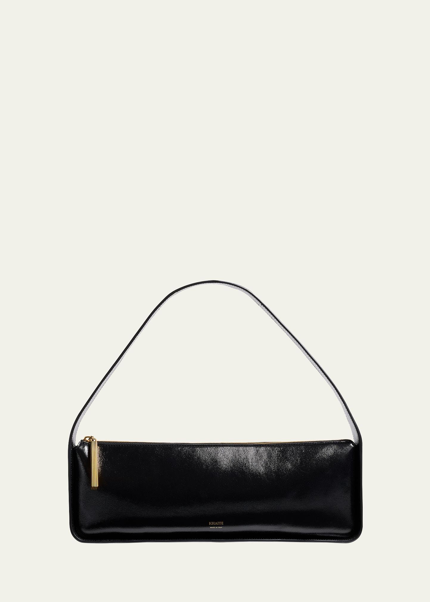 lori crackle patent leather shoulder bag
