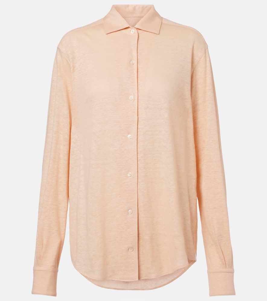 loro piana andré linen jersey shirt