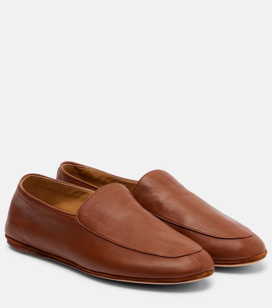 loro piana anton walk leather loafers