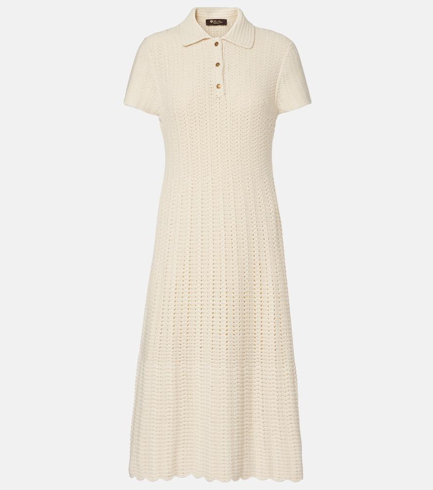 loro piana arola knitted cotton polo dress