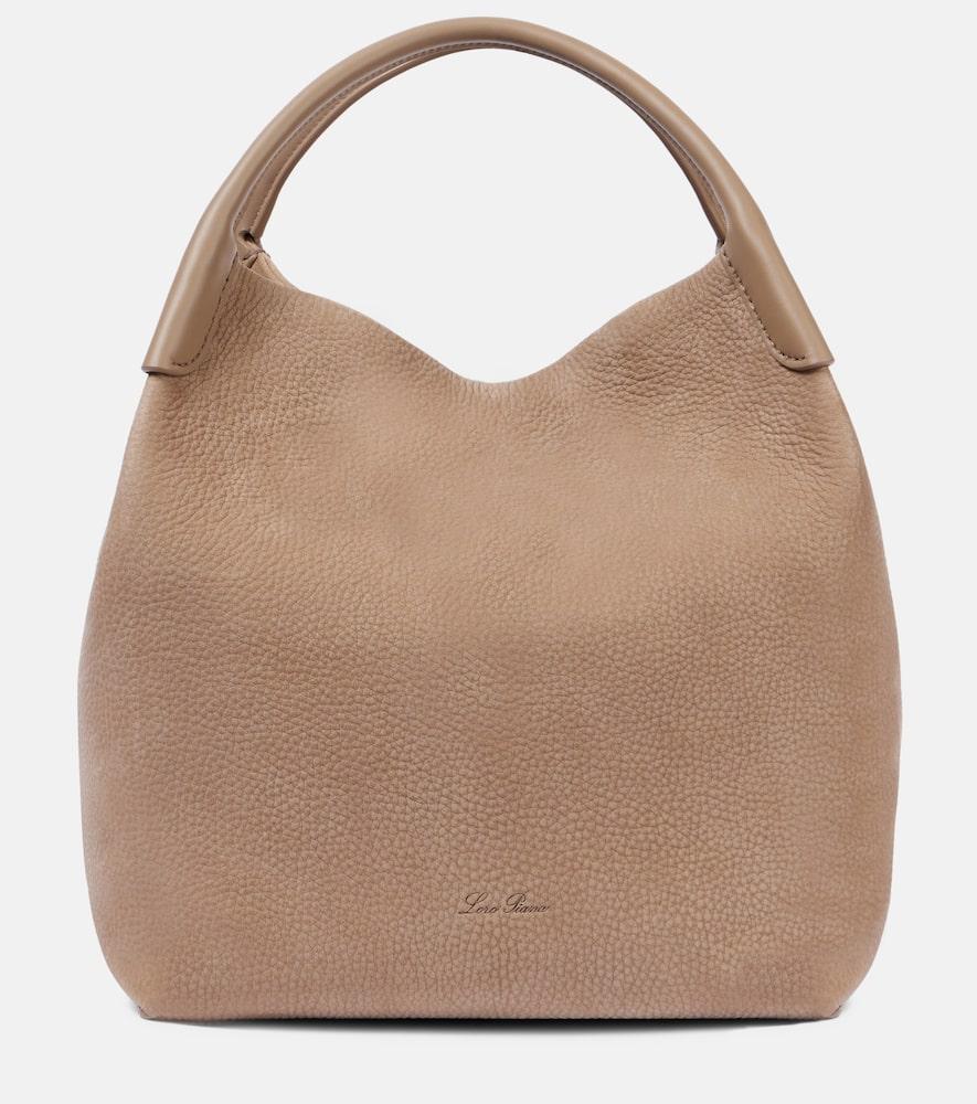 loro piana bale large leather tote bag