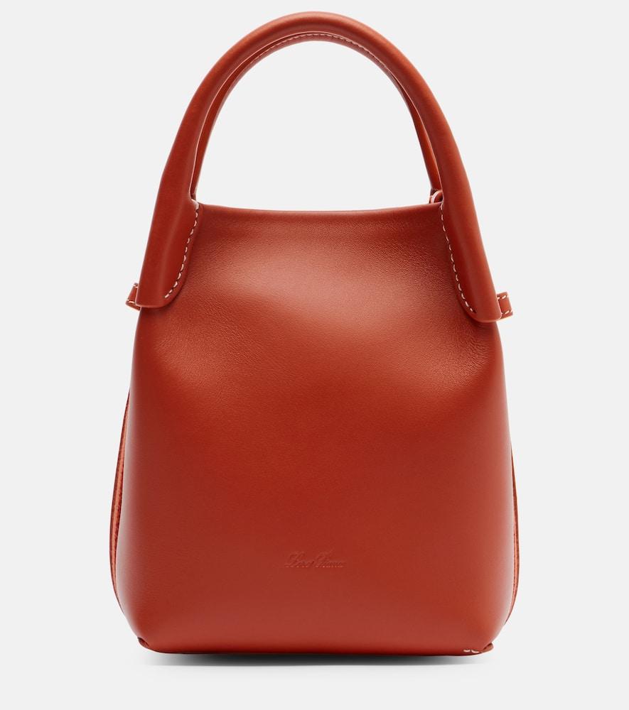 loro piana bale mini leather tote bag