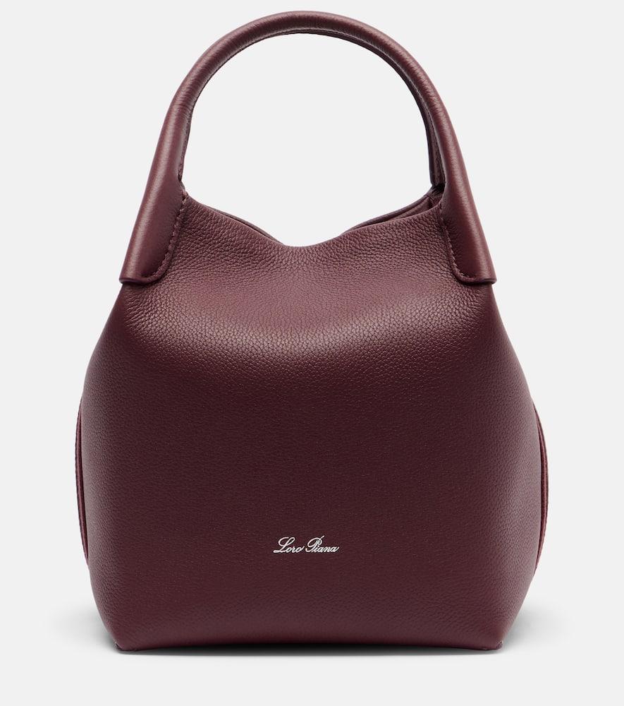loro piana bale small leather bucket bag