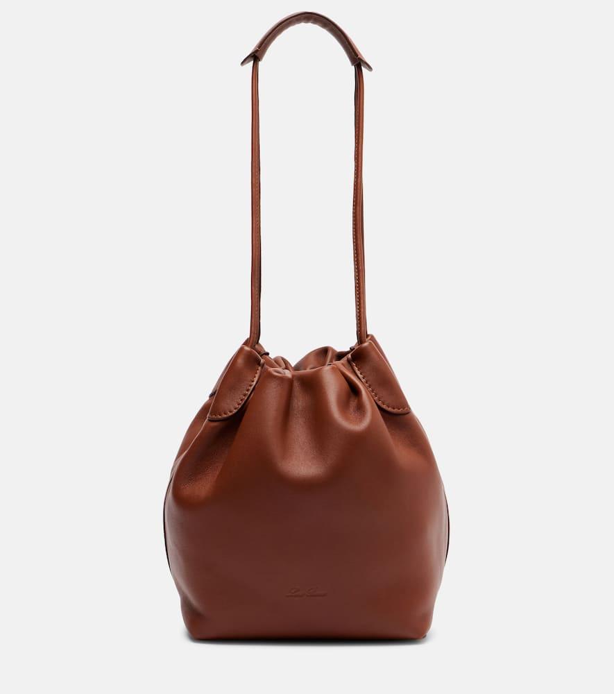 loro piana bale softy small leather bucket bag