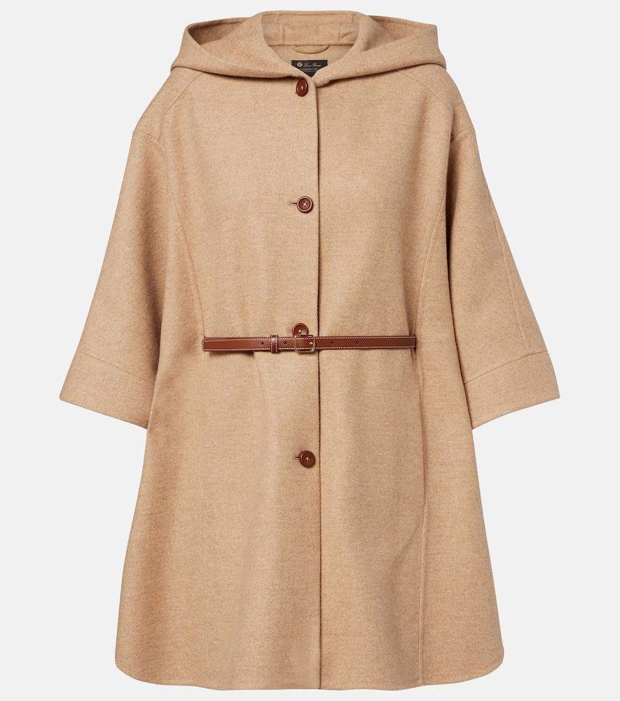 loro piana belted wool and cashmere cape