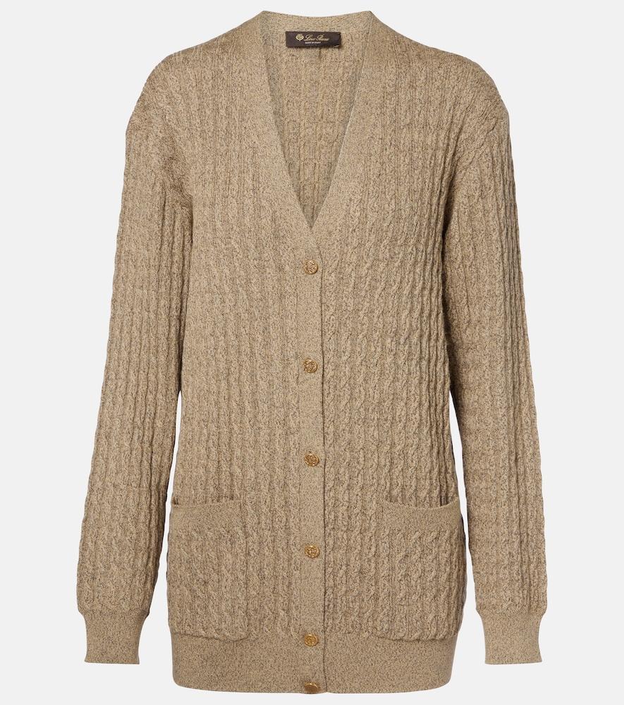 loro piana bihar cable-knit cardigan