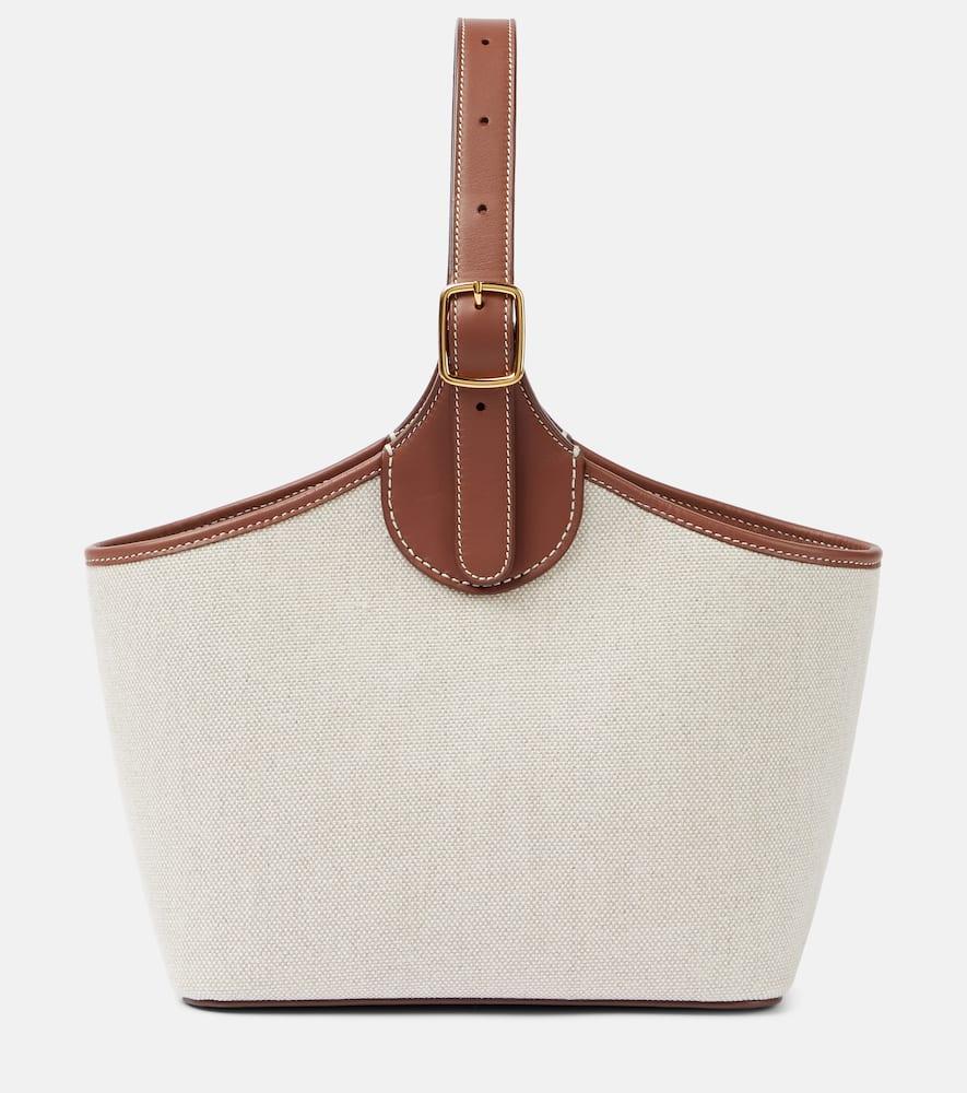loro piana bobbin canvas tote bag