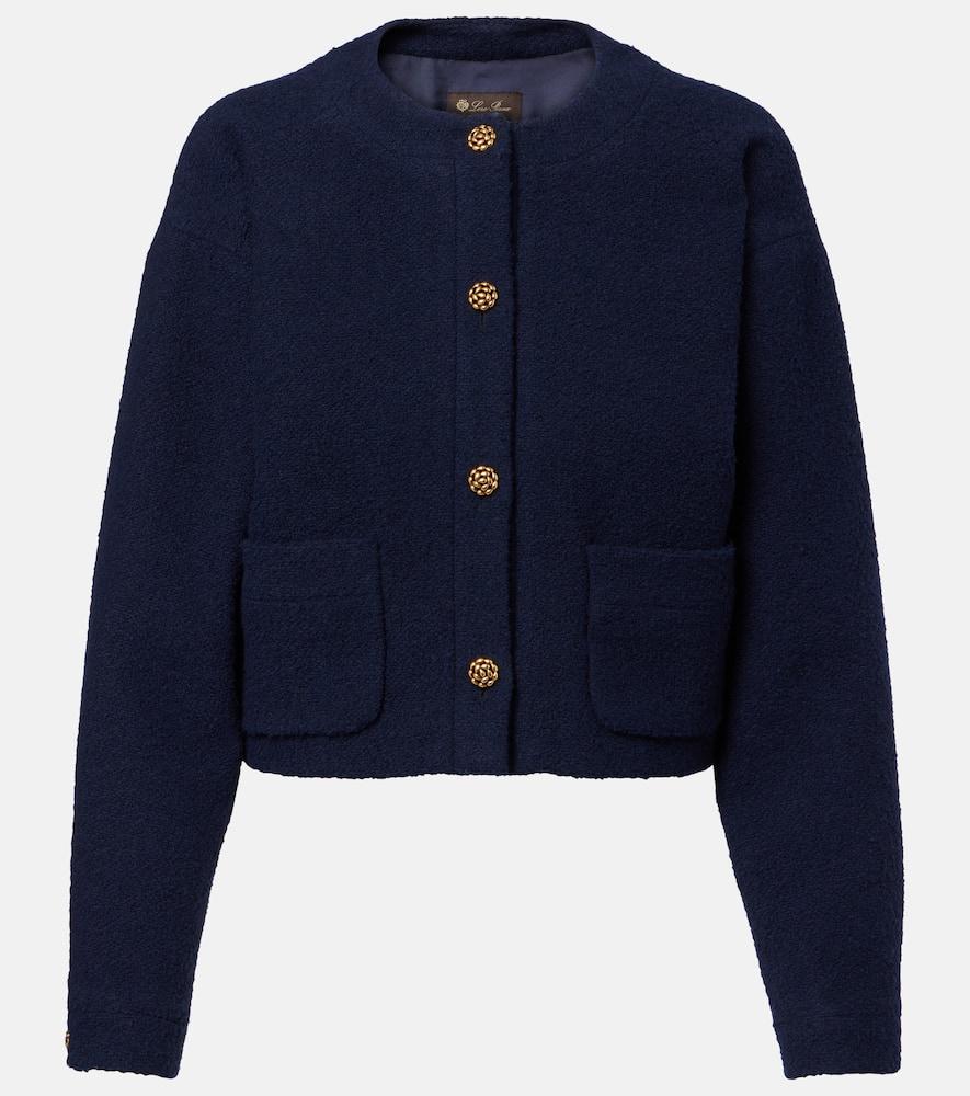 loro piana cashmere and wool bouclé jacket