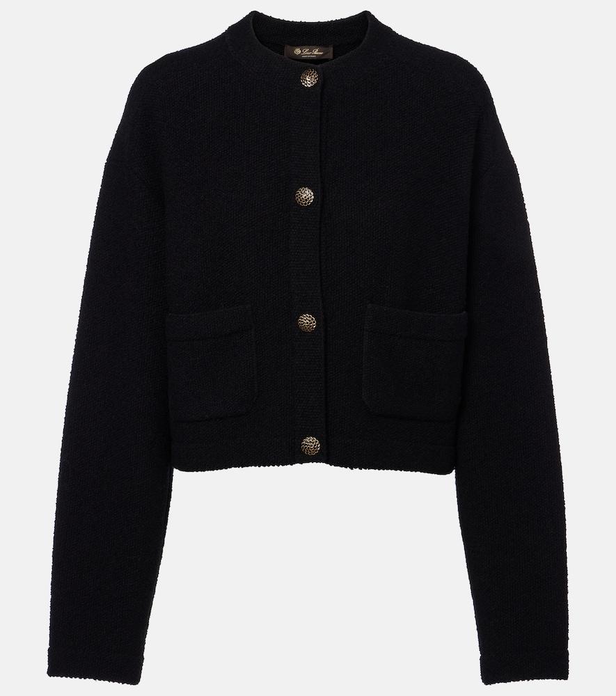 loro piana cropped cotton and silk cardigan