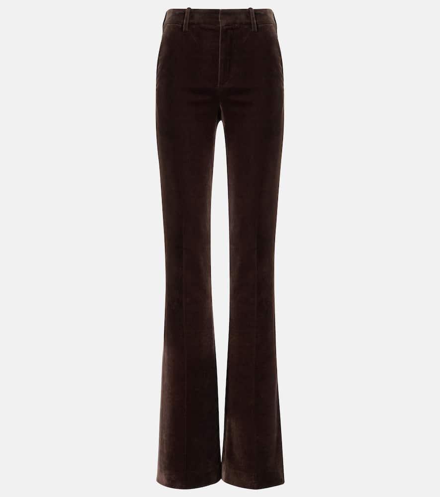 loro piana gaby cotton velvet straight pants