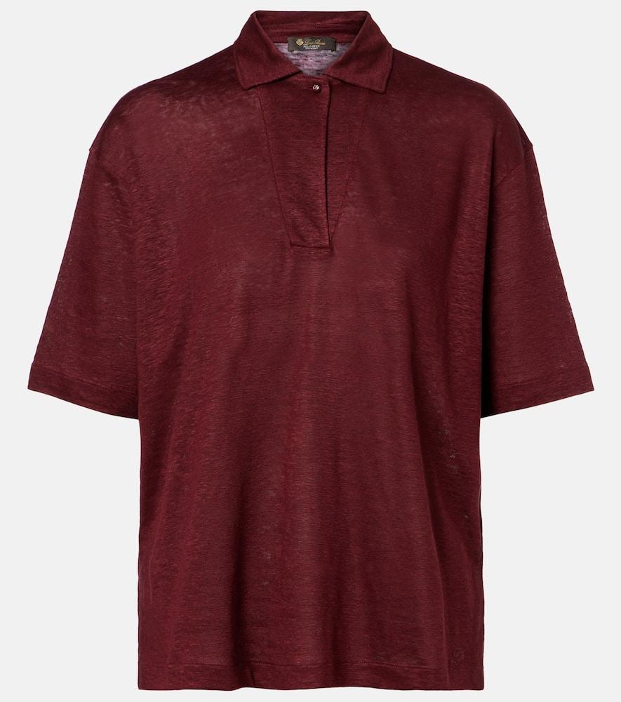 loro piana gargano linen polo shirt