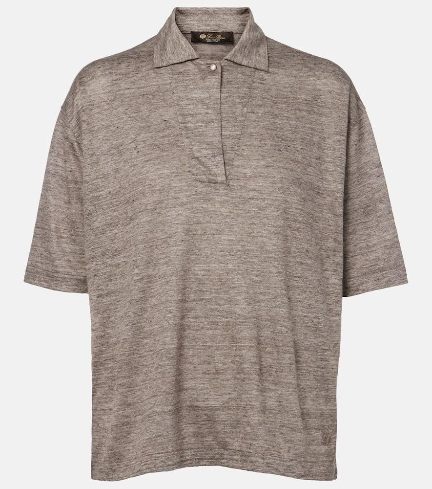 loro piana gargano linen polo shirt