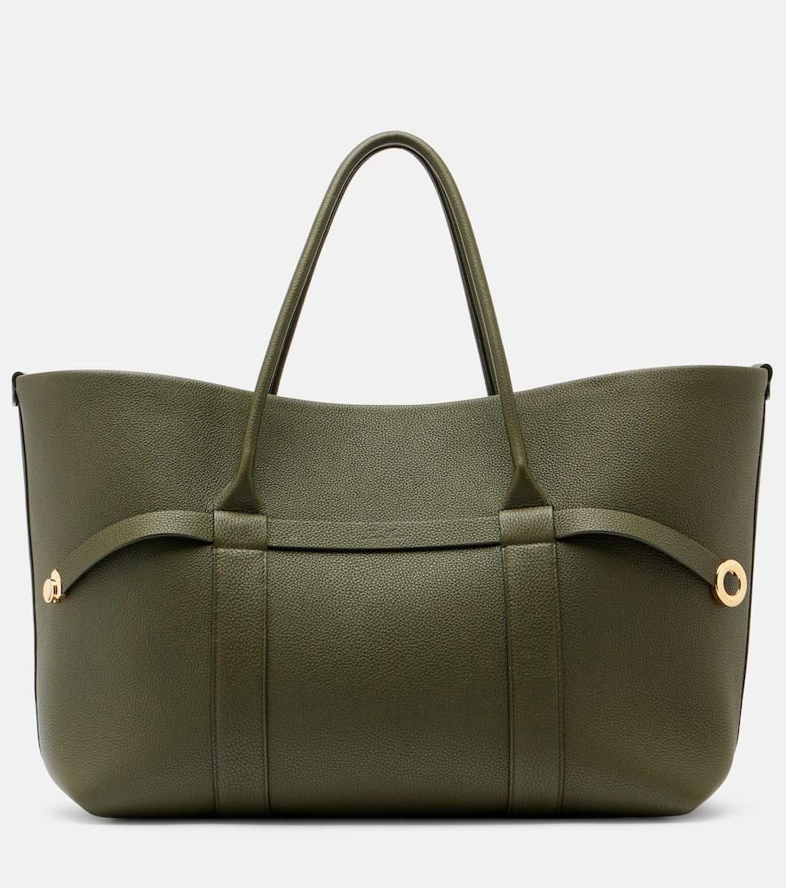 loro piana ghiera large leather tote bag