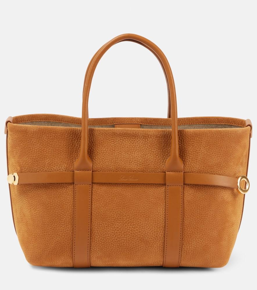 loro piana ghiera small leather tote bag
